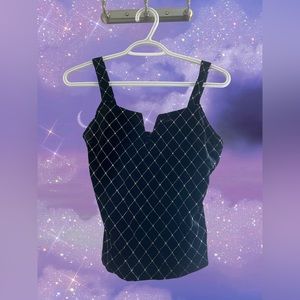 Pretty black diamond tank top